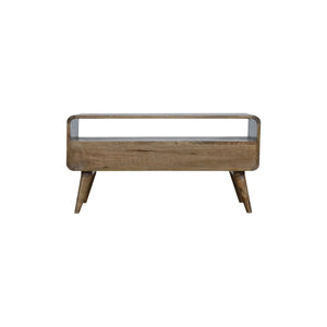 Curved Grey Washed Media Unit