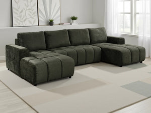 Shanghai Luxury U Shape Corner Sofabed – Beige, Green & Grey Living Room Sofa