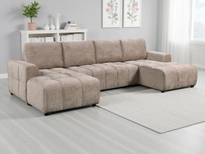 Shanghai Luxury U Shape Corner Sofabed – Beige, Green & Grey Living Room Sofa