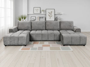 Shanghai Luxury U Shape Corner Sofabed – Beige, Green & Grey Living Room Sofa