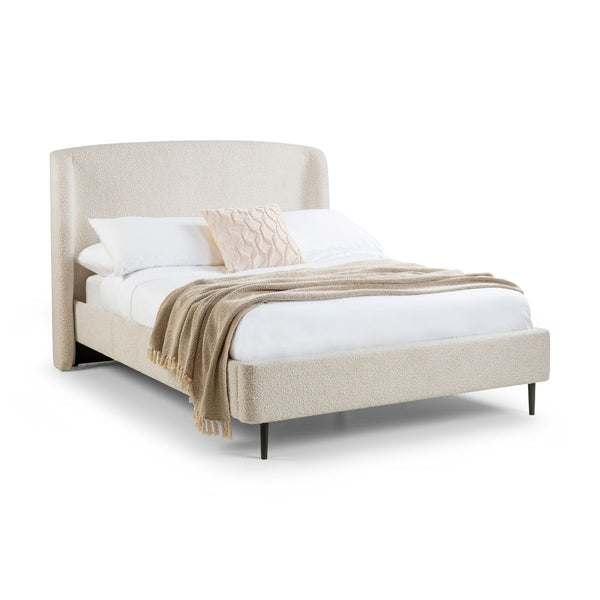 EDEN BOUCLE BED 150CM - IVORY - Living with Luxury