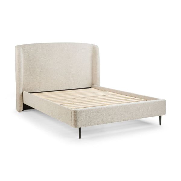 EDEN BOUCLE BED 135CM - IVORY - Living with Luxury