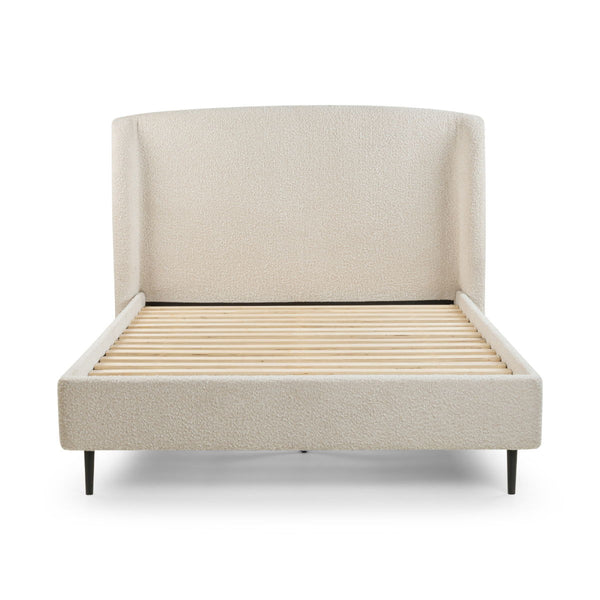 EDEN BOUCLE BED 150CM - IVORY - Living with Luxury