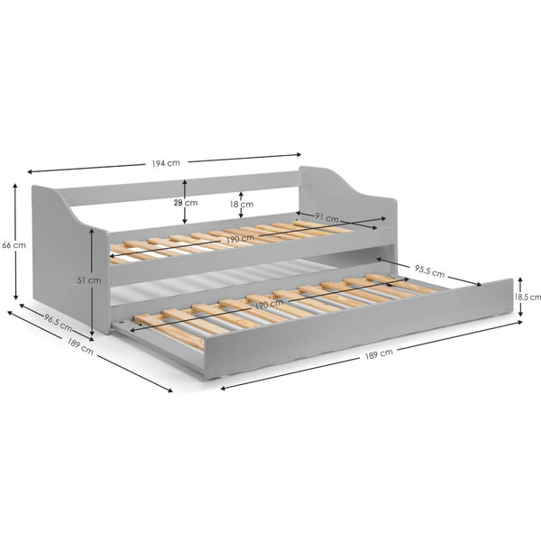 ELBA DAYBED - DOVE GREY - Living with Luxury