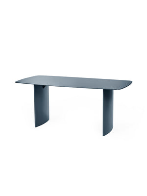 Element Rectangular Glass Table - Matt Blue - Living with Luxury