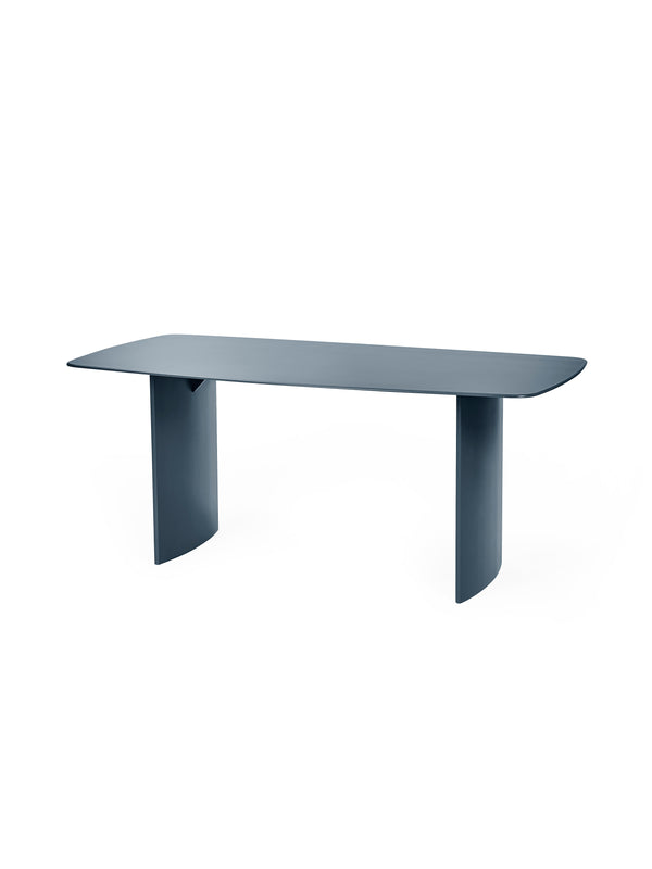 Element Rectangular Glass Table - Matt Blue - Living with Luxury