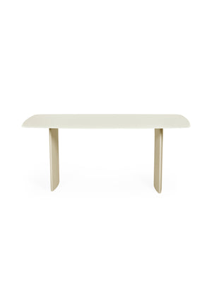 Element Rectangular Glass Table - Matt Cream - Living with Luxury