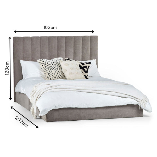 ELOISE 150CM BED IN A BOX - GREY - Living with Luxury