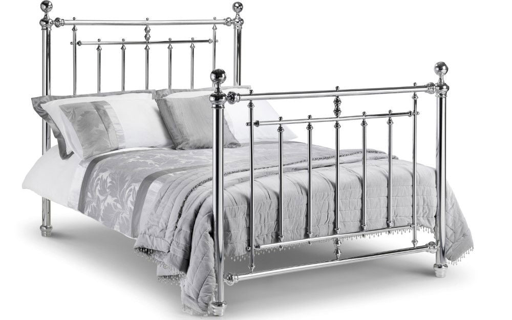 EMPRESS CHROME BED 150CM - Living with Luxury
