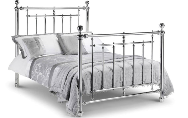 EMPRESS CHROME BED 150CM - Living with Luxury