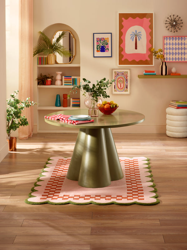 Fable Round Dining Table - Green - Living with Luxury