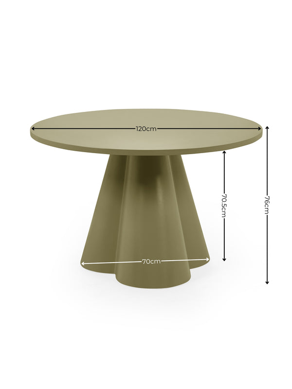 Fable Round Dining Table - Green - Living with Luxury