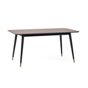 FINDLAY RECTANGULAR DINING TABLE - WALNUT & BLACK - Living with Luxury