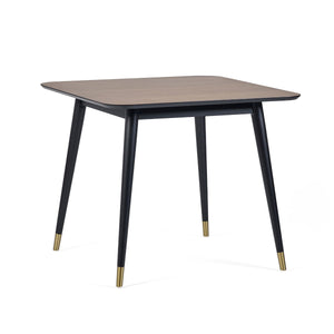FINDLAY SQUARE DINING TABLE - WALNUT & BLACK - Living with Luxury