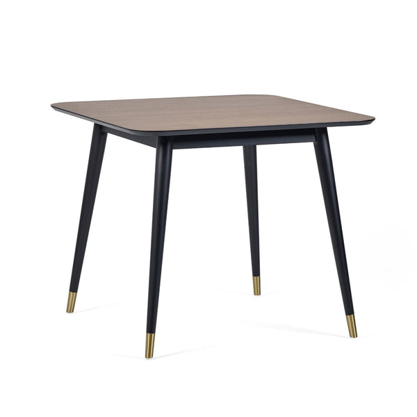 FINDLAY SQUARE DINING TABLE - WALNUT & BLACK - Living with Luxury