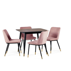 Findlay Square Dining Table - Walnut & Black - Living with Luxury