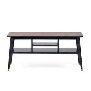 FINDLAY MEDIA UNIT - WALNUT & BLACK - Living with Luxury