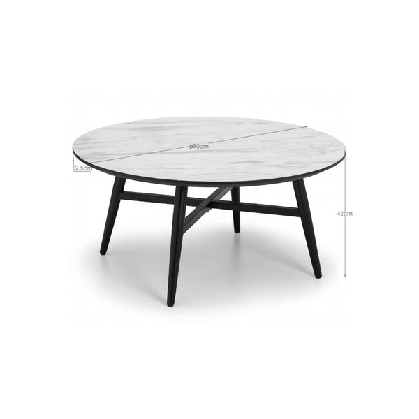 FIRENZE MARBLE EFFECT LAMP TABLE - Living with Luxury