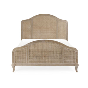 FLEUR RATTAN BED 150CM - LIGHT OAK - Living with Luxury
