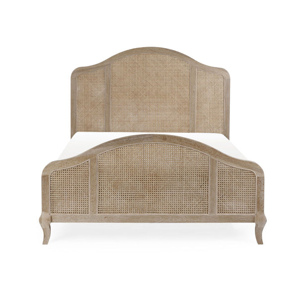 FLEUR RATTAN BED 150CM - LIGHT OAK - Living with Luxury