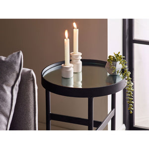 FRANKI MIRROR GLASS LAMP TABLE - Living with Luxury