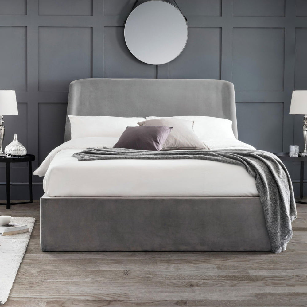 FRIDA STORAGE OTTOMAN BED 150CM - TEAL - Living with Luxury