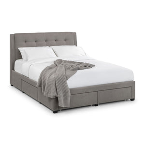 FULLERTON 4 DRAWER 135CM BED - GREY - Living with Luxury
