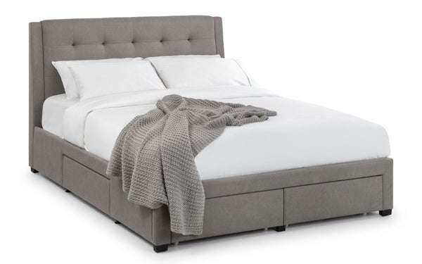 FULLERTON 4 DRAWER 150CM BED - GREY - Living with Luxury