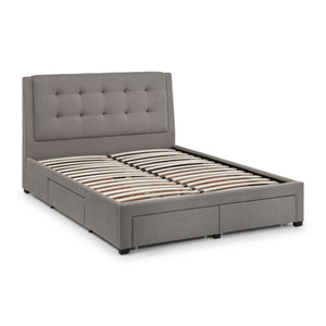 FULLERTON 4 DRAWER 150CM BED - GREY - Living with Luxury