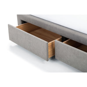 FULLERTON 4 DRAWER 150CM BED - GREY - Living with Luxury