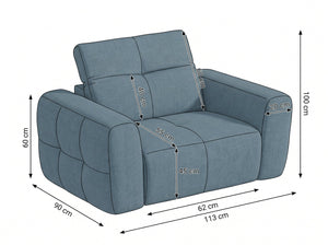 Faringdon Beige Electric Recliner Armchair – view 2