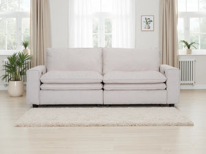 Florence Cloud Electric Sofa – Beige & Grey Living Room Seating