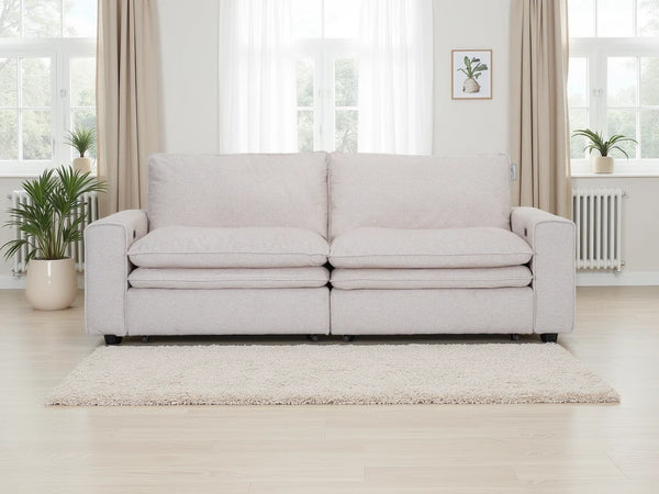 Florence Cloud Electric Sofa – Beige & Grey Living Room Seating