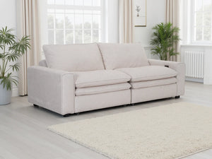 Florence Cloud Electric Sofa – Beige & Grey Living Room Seating