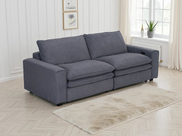 Florence Cloud Electric Sofa – Beige & Grey Living Room Seating