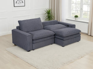 Florence Cloud Electric Sofa – Beige & Grey Living Room Seating