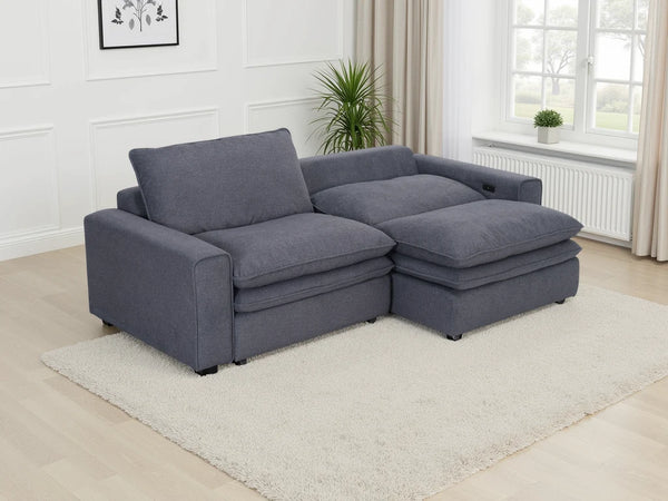 Florence Cloud Electric Sofa – Beige & Grey Living Room Seating