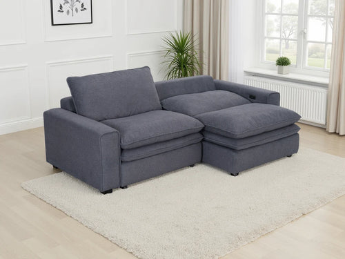 Florence Cloud Electric Sofa – Beige & Grey Living Room Seating
