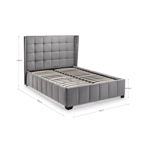GATSBY BED 135CM - LIGHT GREY - Living with Luxury