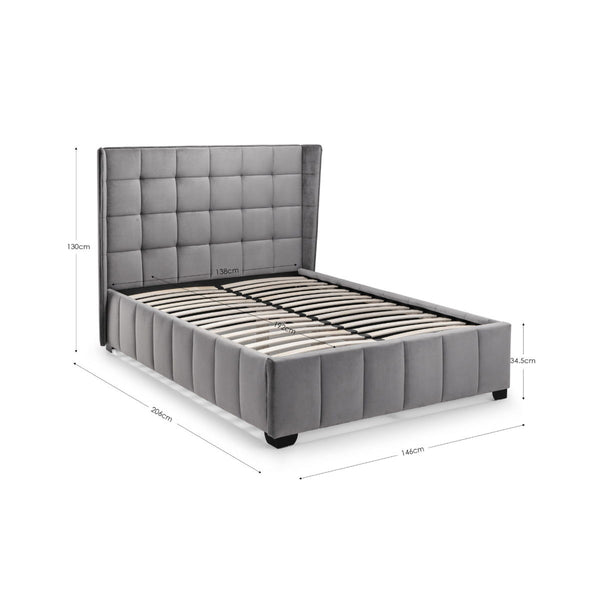 GATSBY BED 135CM - LIGHT GREY - Living with Luxury