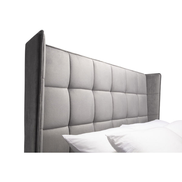 GATSBY STORAGE OTTOMAN BED 135CM - LIGHT GREY - Living with Luxury