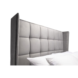 GATSBY STORAGE OTTOMAN BED 150CM - LIGHT GREY - Living with Luxury