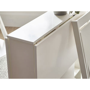 GATAN SMALL GATELEG TABLE WITH 2 CHAIRS - WHITE - Living with Luxury