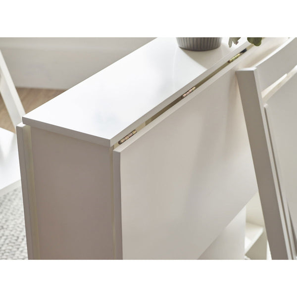 GATAN SMALL GATELEG TABLE WITH 2 CHAIRS - WHITE - Living with Luxury