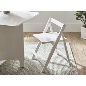 GATAN SMALL GATELEG TABLE WITH 2 CHAIRS - WHITE - Living with Luxury