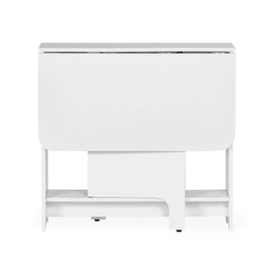 GATAN SMALL GATELEG TABLE WITH 2 CHAIRS - WHITE - Living with Luxury