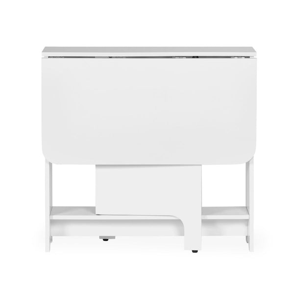 GATAN SMALL GATELEG TABLE WITH 2 CHAIRS - WHITE - Living with Luxury