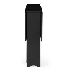 GATAN SMALL GATELEG TABLE WITH 2 CHAIRS - BLACK - Living with Luxury