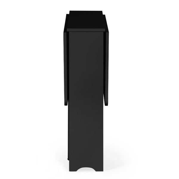 GATAN SMALL GATELEG TABLE WITH 2 CHAIRS - BLACK - Living with Luxury