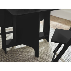 GATAN SMALL GATELEG TABLE WITH 2 CHAIRS - BLACK - Living with Luxury